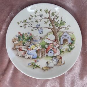 Whimsical Garden Scene Decorative Plate
